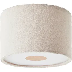 Deckenleuchte "Debora", beige, 2 flammig, Ø 35,00cm H: 24,00cm,, LEGER HOME BY LENA GERCKE, Lampen, Teddy-Stoff, Ø 35 cm, E27, beige