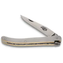 Forge de Laguiole Messer - 10 cm - Ghion Triple Platine Stahl Messing - Klinge 8 cm - Taschenmesser Messer handgefertigt Frankreich