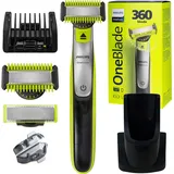 Philips OneBlade Rasierer QP2834 20 mit Ständer Ersatzklinge 5in1 Trimmer