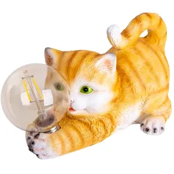 Solarleuchte Außenleuchte Dekolampe LED Katze Gartendeko Tierfigur Balkonleuchte