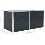 vidaXL Garten-Hochbeet verzinkter Stahl 160 x 80 x 77 cm Anthrazit