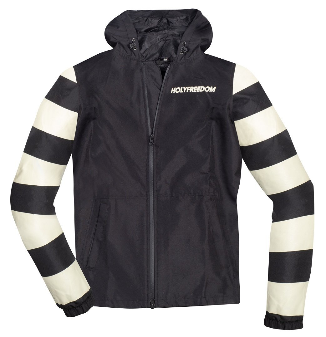 HolyFreedom Prison Cordura Regenjacke, schwarz-weiss, Größe M für Männer