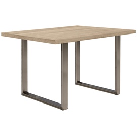 Forte TABLES Tisch nicht ausziehbar, Holzwerkstoff, Sonoma Eiche, 140 x 74.7 x 90 cm