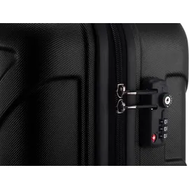 suitline Koffer-Set 3-tlg. schwarz/abs