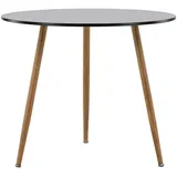 VCM Esstisch Ø90cm Schwarz