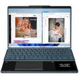 Lenovo Yoga Book 9 Gen 9 AI Convertible Laptop Dual-Touchscreen 13,3 Zoll 2,8 K OLED (Intel Core Ultra 7 155U, 16 GB RAM, 1 TB SSD, Wi-Fi 6E, Win 11) spanische QWERTY-Tastatur, Tidal Teal