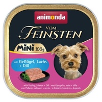 Animonda vom Feinsten Adult Mini mit Geflügel, Lachs + Dill Hundefutter nass