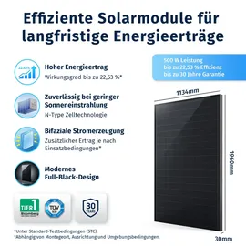 solarmars Balkonkraftwerk monokristallin 2400 W inkl. Zendure SolarFlow 2400 Pro 2,4 kWh