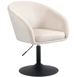 Svita Cocktailsessel Jamaika Samt 59 x 95 x 59 cm Creme drehbar mit Rollen