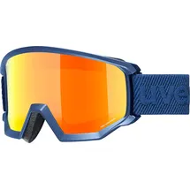 Uvex athletic CV Skibrille für Damen und Herren - Filterkategorie 2 - beschlagfrei - navy matt mirror orange one size