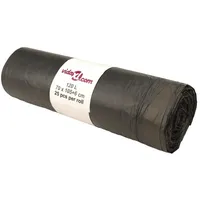 VidaXL Müllsäcke mit Zugband 250 Stk. Schwarz 120 L