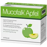 Mucofalk Apfel, hochwertige Flohsamenschalen, Arzneimittel bei Darmbeschwerden wie z.B. chronischer Verstopfung oder unterstützend bei Durchfall, praktische Portionsbeutel, Apfelgeschmack, 100 St