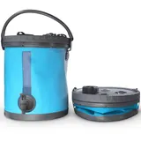 Colapz Faltbarer Wasserkanister 20L mit Hahn & Deckel – robuster, lebensmittelechter Trinkwasserbehälter – platzsparend, tragbar & frostbeständig für Camping & Outdoor – Blau