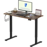 FLEXISPOT Elektrischer Höhenverstellbarer Schreibtisch 120 x 60 cm, Ergonomischer Tischplatte, Steh-Sitz Tisch Computertisch, einfache Montage, Adjustable Desk(braun)