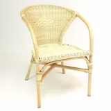 FRANK FLECHTWAREN Sessel, Stuhl, Rattan, Rattansessel Nature 53 x 61 x GH 80 cm, Sitzhöhe 44 cm