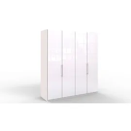 Wiemann Falttürenschrank WIEMANN "Loft", weiß (weiß, weiß), B:200cm H:216cm T:58cm, Schränke, Glasfront