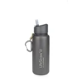 Lifestraw Go Stainless Steel Wasserfilter Trinkflasche 710ml grau