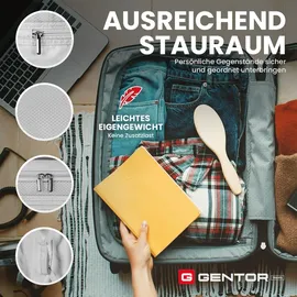 gentor Koffer Reisekoffer Hartschalenkoffer Travel Trolley Rollkoffer Handgepäck - schwarz