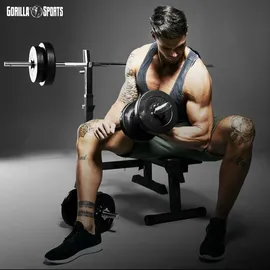 Gorilla Sports Hantelbank Schwarz/Weiß