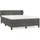 vidaXL Boxspringbett mit Matratze Dunkelgrau 140x200 cm Samt
