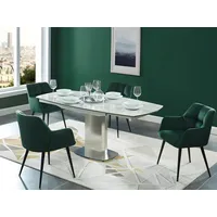 Pascal Morabito Stuhl 6er-Set - Samt & Metall -