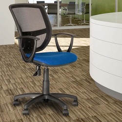 Ergonomischer Dreh Stuhl Büro Schreibtisch Chef Sessel Gaslift blau Nowy Styl GTP