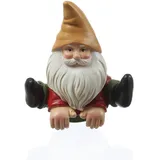 MARELIDA Blumentopfhänger Gartenzwerg - lustige Dekofigur als Topfhänger - Gartenfigur - ...