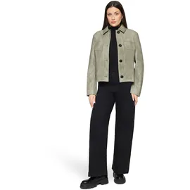 Amber & June Kunstleder-Jacke mit Kragen", in Leder-Optik, Hellgruen, 40