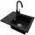 Primagran Kopenhagen Easy S011 rechts Einbau Granit schwarz Handbetätigung 550 x 440 mm