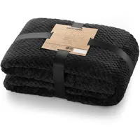 DecoKing Kuscheldecke 70x150 cm schwarz Decke Microfaser Wohndecke Tagesdecke