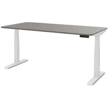 Assmann Electronic ASSMANN Schreibtisch Schiefer, Weiß, Metall, Rechteckig,Rechteckig, 160x121x70 cm, Arbeitszimmer, Schreibtische, Bürotische