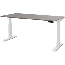 Assmann Electronic ASSMANN Schreibtisch Schiefer, Weiß, Metall, Rechteckig,Rechteckig, 160x121x70 cm, Arbeitszimmer, Schreibtische, Bürotische