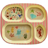 Rice Kinderteller mit 4er Einteilung Coral Ocean Print