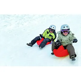 IPV Alpengaudi | Zipfelbob Set | Rot + Grün | mit Handgriff | bis 100 kg | ideal als Rodel, Bob & Schlitten
