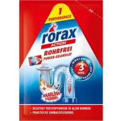 rorax Rohrreiniger Rohrfrei Power Granulat 115954 , 1 Beutel = 60 g