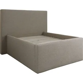 Home Affaire Polsterbett HOME AFFAIRE "Dalina", beige, B:141cm H:124cm L:227cm, Struktur (100% Polyester), Betten, Polsterbett, geradliniges Kopfteil, in 5 Breiten, auch in 220cm Länge