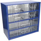 KOTARBAU® Werkstatt-Aufbewahrungsbox mit Schubfächern 306x282x155 Sortierkasten 4M2G Kleinteilemagazin Metall Dunkelblau