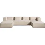 best mobilier Lisa Design Stella Wohnlandschaft, aus Cord, 7-Sitzer, moderner Stil Beige