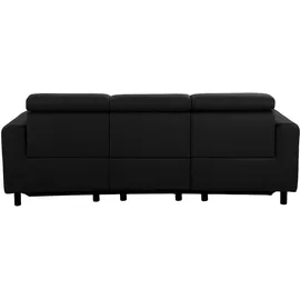 OTTO home 3-Sitzer OTTO HOME "SKAANE Lederoptik, 229 cm, manuelle-u. elektrische Relaxfunktion", schwarz, B:229cm H:100cm T:100cm, 100% Polyurethan, Sofas, Relax-Funktion in 2 Sitzen, Kopfteilverstellung, Federkernpolsterung