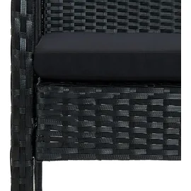 vidaXL Garten-Lounge-Set 4-tlg. schwarz