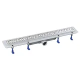 a&n&a aQualine MARMI Ablaufgarnitur Bodenrinne Edelstahl Silber