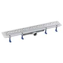 a&n&a aQualine MARMI Ablaufgarnitur Bodenrinne Edelstahl Silber