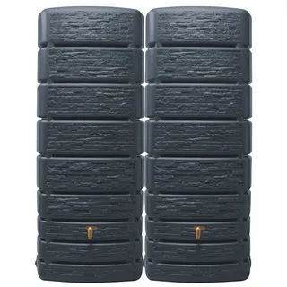 Slim Wandtank Set 2 x 500 l inkl. Verbinder stone decor