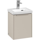 Villeroy & Boch Subway 3.0 Waschbeckenunterschrank für Becken mittig 1 Tür Anschlag (Scharnier) rechts, 351 x 432 x 293 mm - Cashmere grey