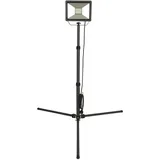 UNITEC LED Strahler mit Stativ 50 Watt, 4000 Lumen, 3 Meter Zuleitung, Baustrahler, 6500 Kelvin, Anthrazit, IP65, Aluminiumdruckguss, Sicherheitsglas, Energieeffizienzklasse A+