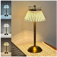 GBLY - Nachttischlampe Touch Dimmbar Warmweiß Licht mit Stoff
