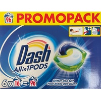 Dash Waschmittel All-in-1 Pods , XXL 96 Pods Waschladungen Fleckenentfernung,OvP