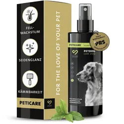 Peticare Fell-Pflege Spray für Hunde, sorgt für Fellwachstum, Seidenglanz 250 ml