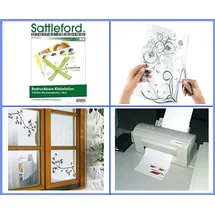 Sattleford 5 Klebefolien A4 transparent für Inkjet