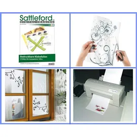 Sattleford 5 Klebefolien A4 transparent für Inkjet